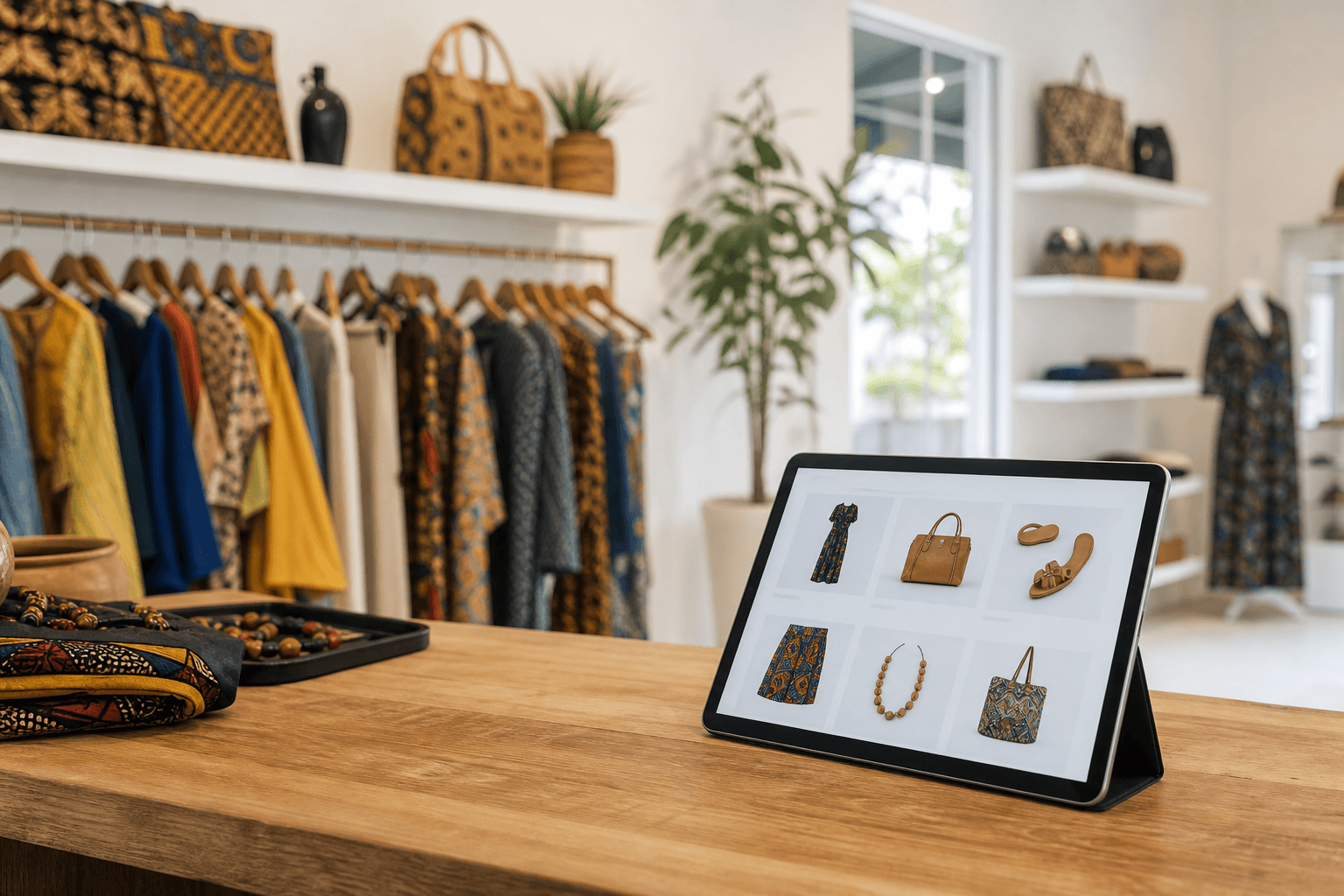 Boutique storefront ready for online orders